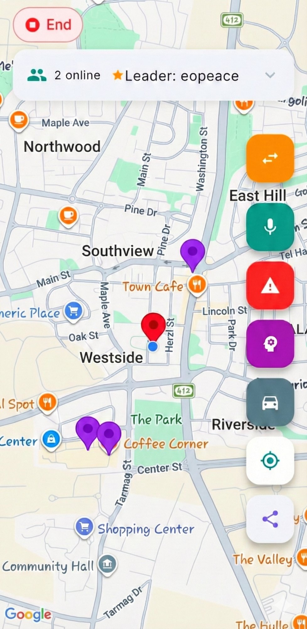Follow the Leader navigation view